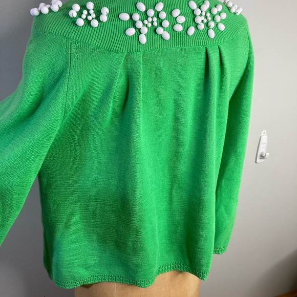 Pretty Lime Green Beaded Milly If New York Sweater - Picture 6 of 6